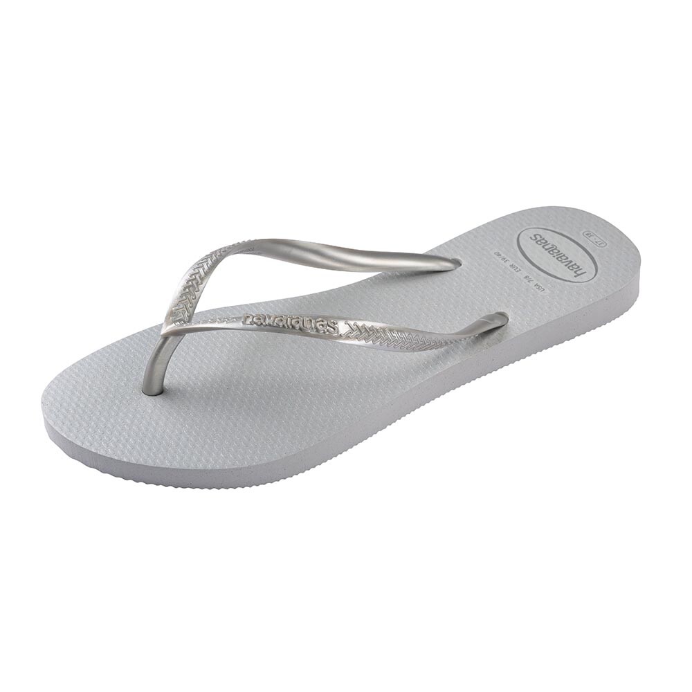 Sandalias Havaianas Slim Gloss Mujer Gris/Gris Hielo