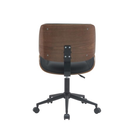 ASIENTO OFICINA MEDIO MADERA-Y-PU NEGRO ZEN
