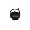 Country Sandalia Casual Cuero Tiras Combinada Cruzadas Negro