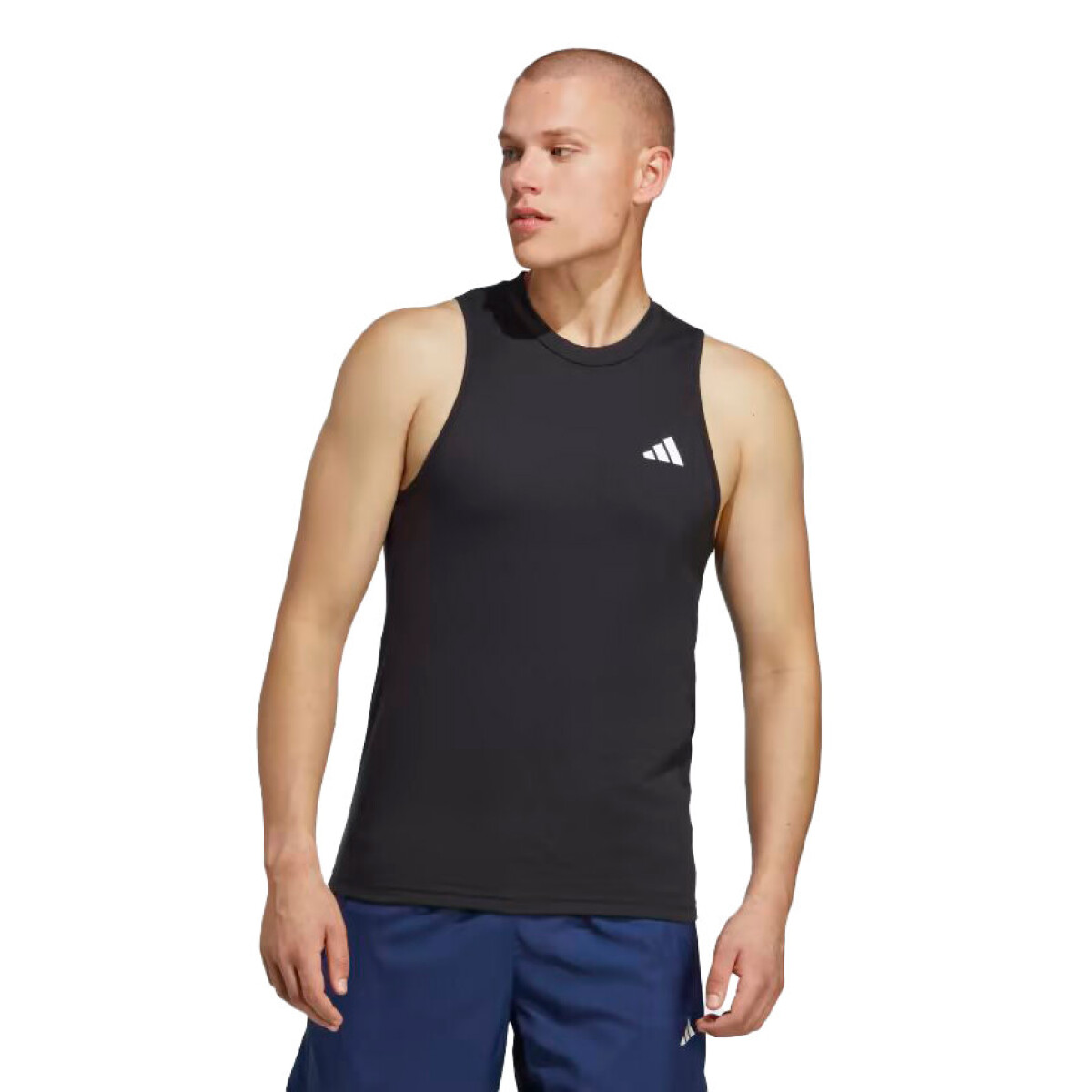 Musculosa de Hombre Adidas Train Essentials Feelready - Negro - Blanco 