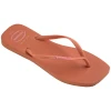 Ojotas Havaianas Slim Square Logo Pop Pp Rosado