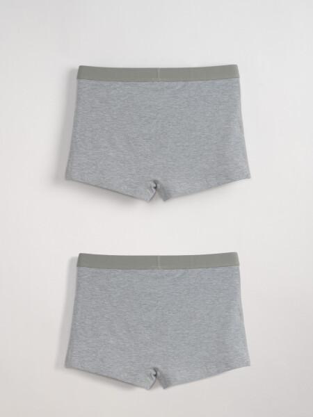 Boxer algodón corto Gris Melange