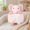 Set Manta con Peluche Elefante Rosa