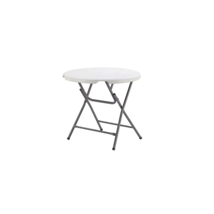 MESA REDONDA PLEGABLE 80 CM BLANCO