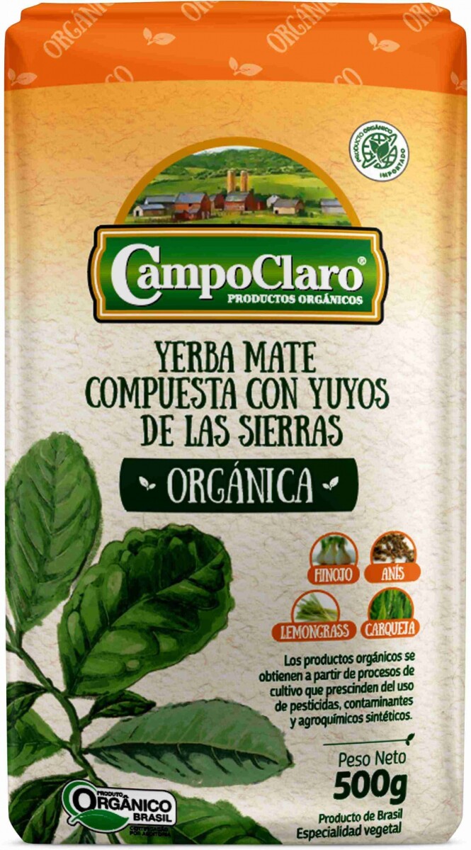 YERBA ORGANICA CAMPO CLARO 500G COMPUESTA 
