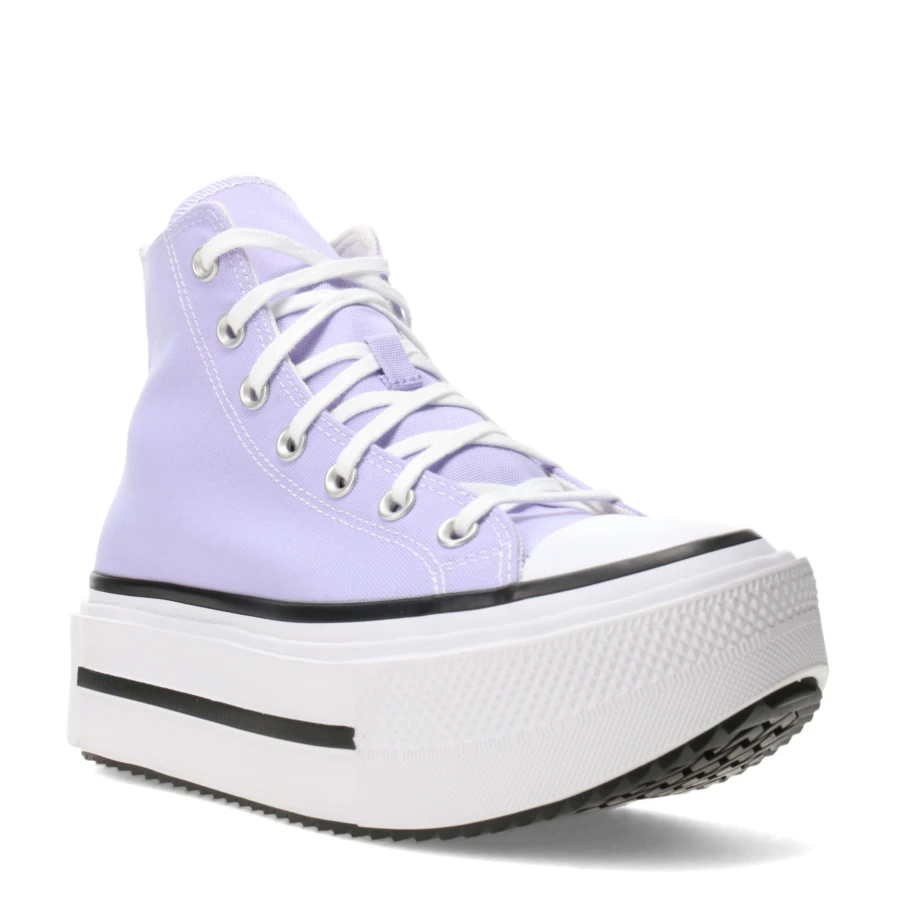 Championes de Mujer Converse All Star Lift Double Stack Violeta - Egret - Negro
