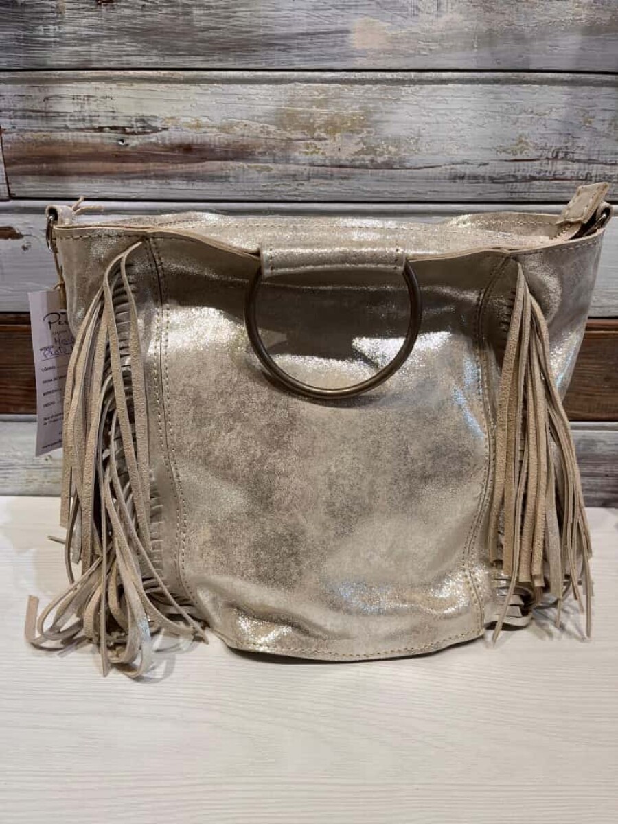 Cartera Mare Flecos - Plata Macchiato 