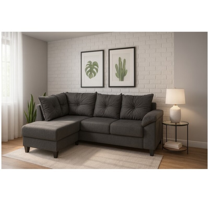 Sofá Esquinero Ltc 4 Cuerpos Tela Suede Estructura Madera Sofá Esquinero Ltc 4 Cuerpos Tela Suede Estructura Madera