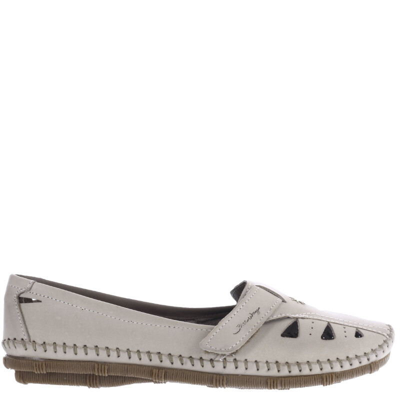 Zapatos de Mujer Freeway Casual c/Velcro Beige Natural