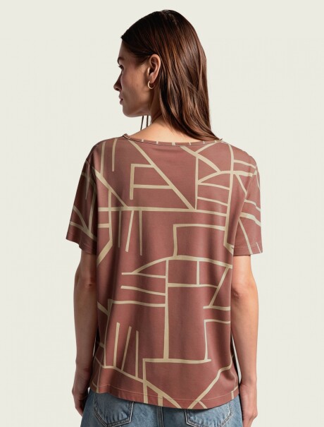 BLUSA ESTAMPADA BORDEAUX