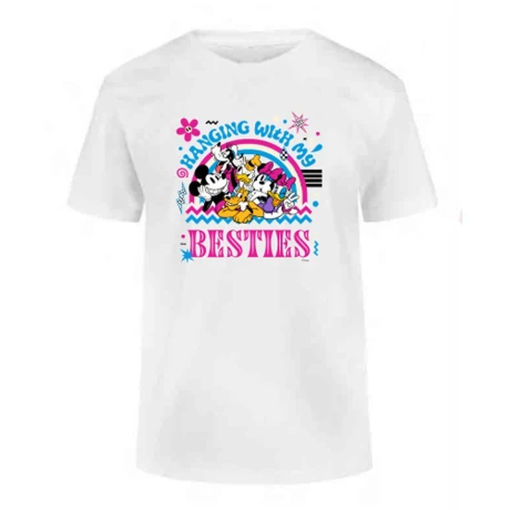 Camiseta Remera Infantil Disney Besties BLANCO