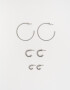 AROS SETS X3 PLATEADO PLATEADO