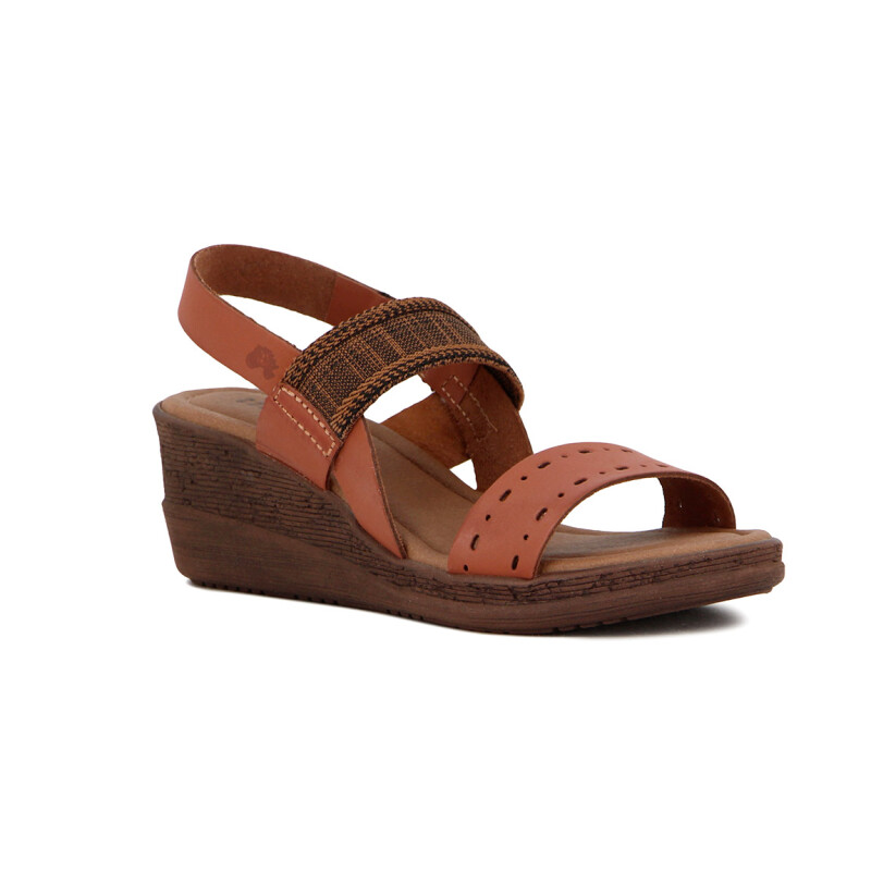 Sandalia Casual Mujer Country Taco Corrido Telha