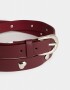 Cinturones y Fajas Cinturón Con Tachas Corazón - Rojo Burdeaux
