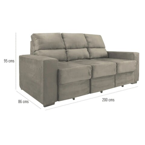 Sofa Chaise Louise 3 cuerpos color Chocolate Sofa Chaise Louise 3 cuerpos color Chocolate