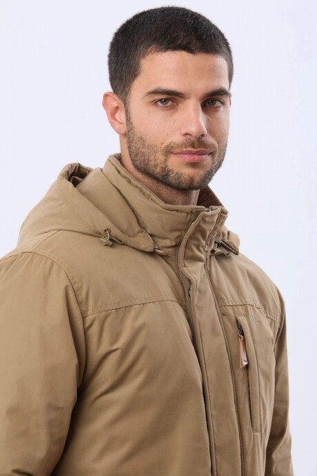 CAMPERA CON CAPUCHA DESMONTABLE - Beige CAMPERA CON CAPUCHA DESMONTABLE - Beige