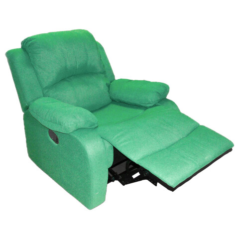 Poltrona Sillon Sofa Reclinable 1 Cuerpo Tela Calidad Variante Color Verde Oscuro