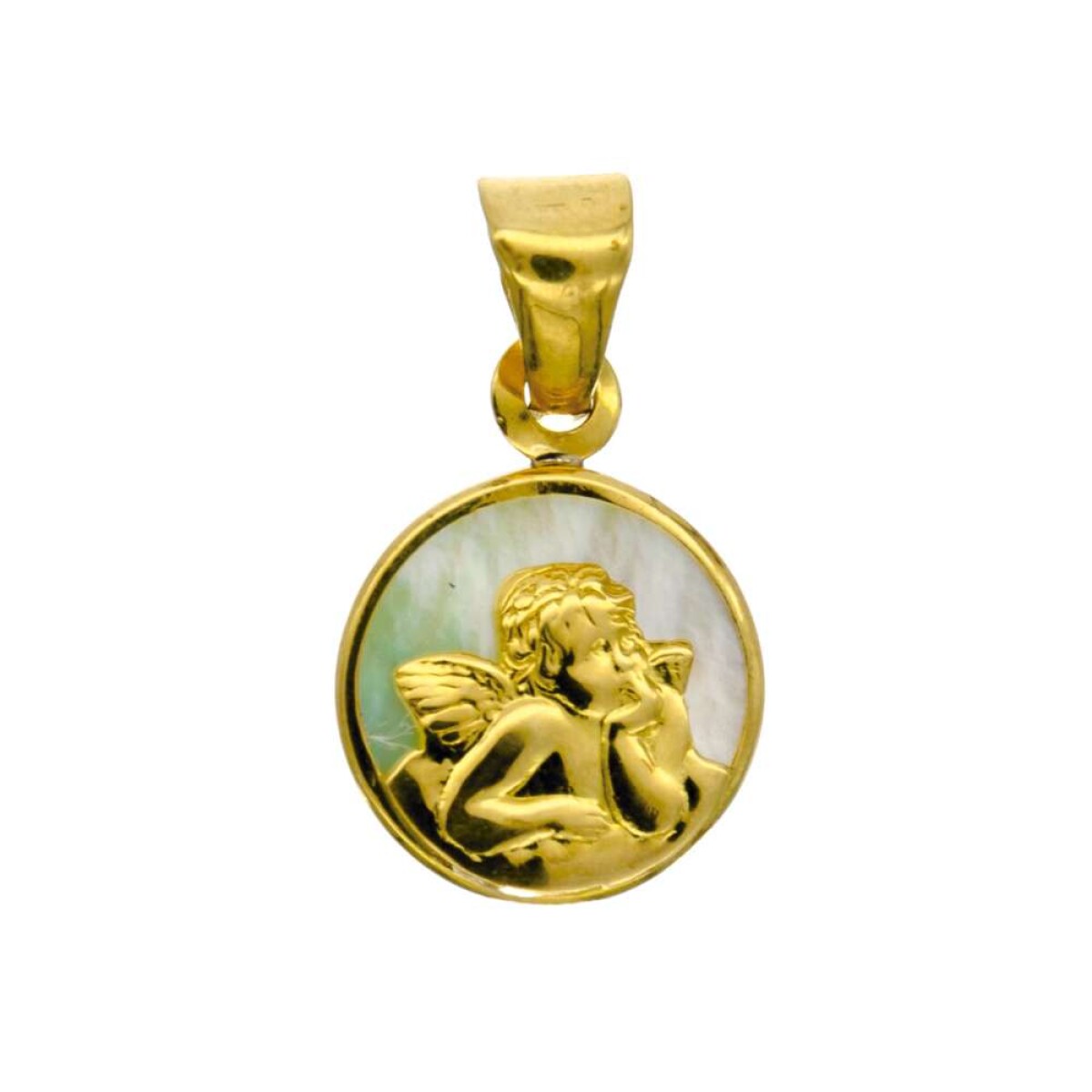 Medalla San Rafael Oro 18 ktes - Nácar 