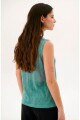 TOP TEJIDO LINO AQUA