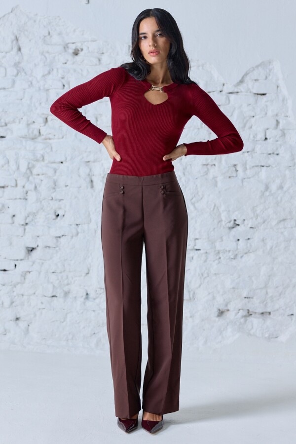 Pantalon Relaxed & Wide Leg MARRON