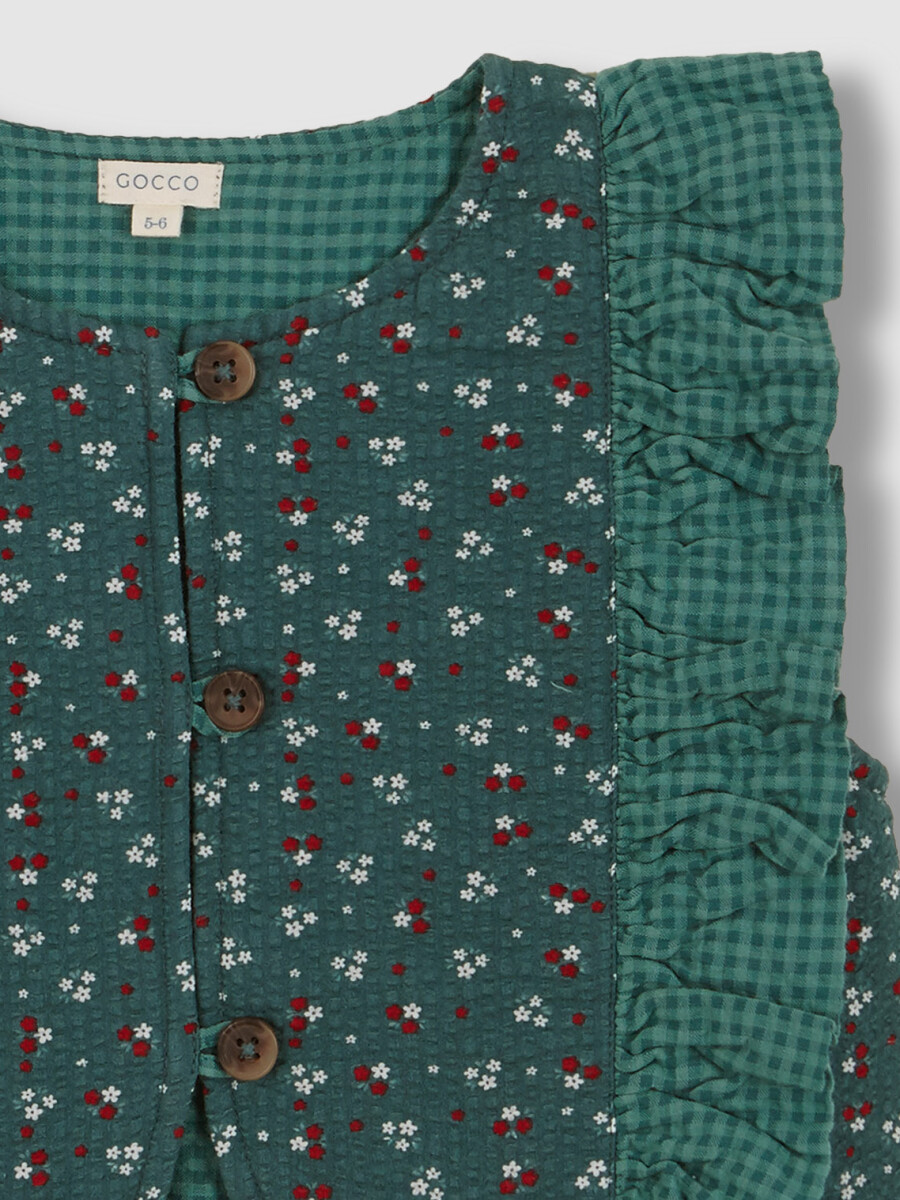 Chaleco Estampados Combinados Verde
