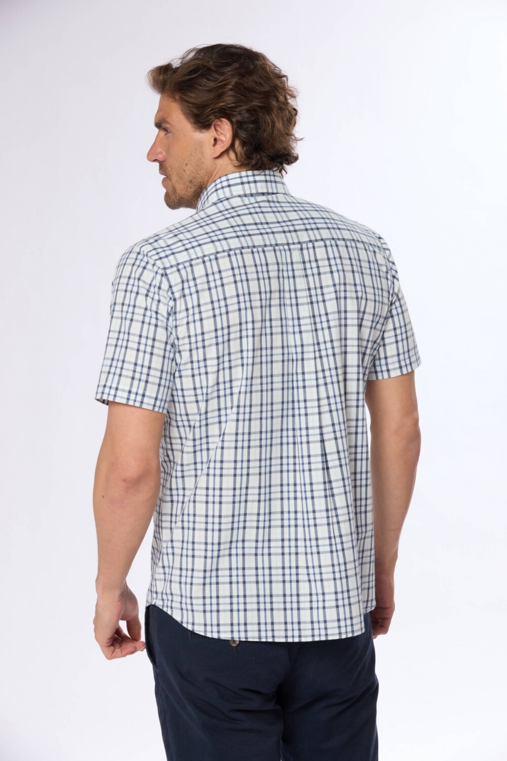 CAMISA SPORT A CUADROS Azul