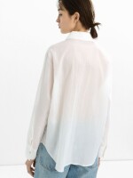 Camisa Semitransparente 100% Algodón blanco