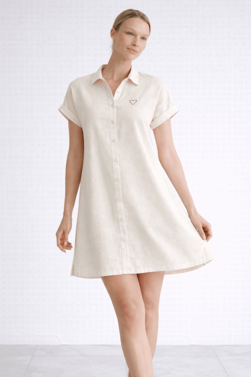 Vestido Pupa - Viscosa Suave con bolsillos Crema