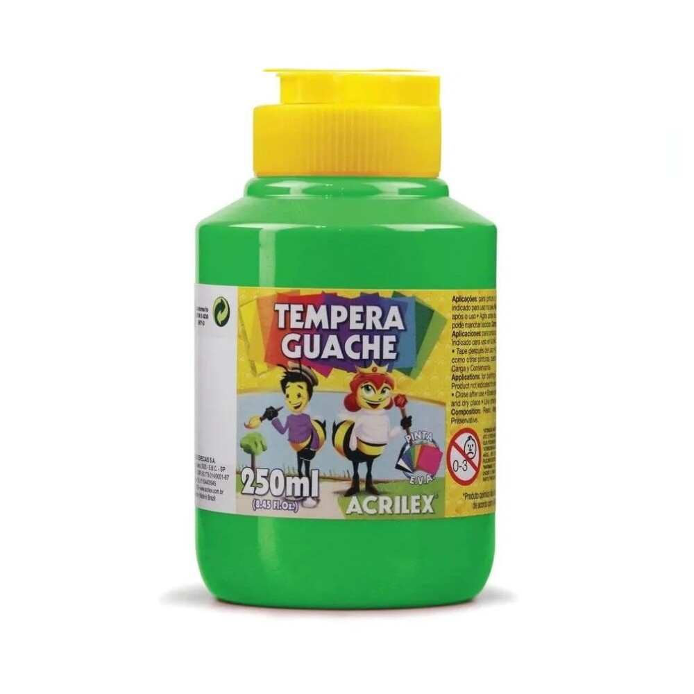 Témpera Acrilex 510 250Ml.Verde H #Témpera Acrilex 2023-510 250Ml.Verde H