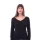 REMERA BASICA PETRA RIBB NEGRO