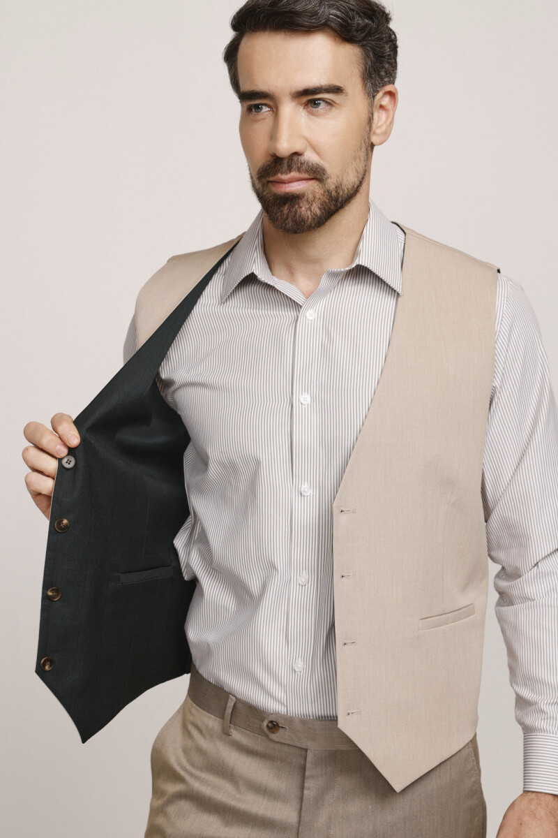 Chaleco Reversible Due Volti BEIGE/VERDE