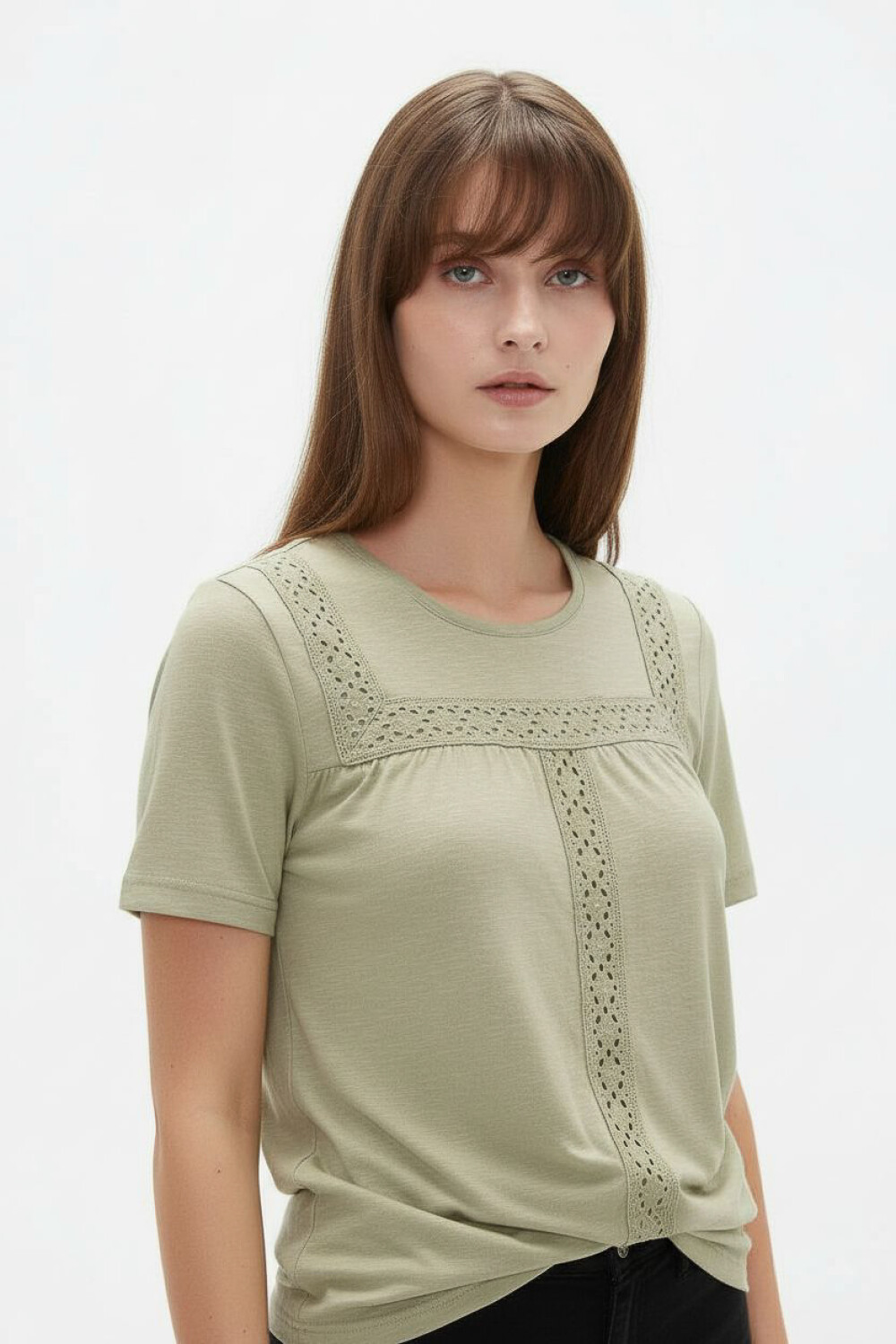 Remera Lomilla Verde Grisaceo