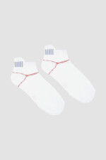 Ciclista deportiva elastico con estamapa reflectiva Blanco