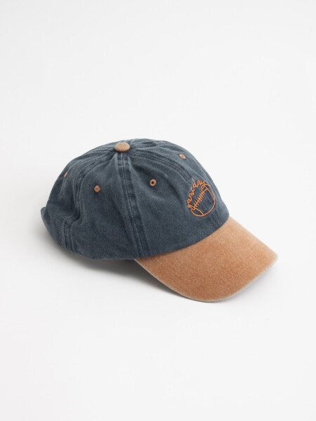 Gorra Visera Bordado Pelota Para Hombre Azul
