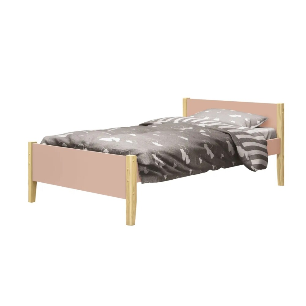 Cama 1 Plaza - Simba Rosa/ Natural