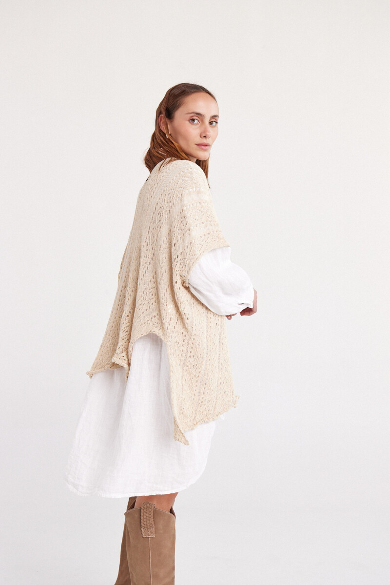 Poncho Amor Beige