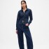 LS FITTED CROPPED SHIRT - DK KESSLER DARK WASH