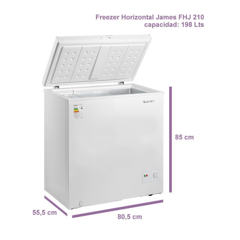 Freezer Horizontal James Fhj 210 Bajo Consumo - Color Blanco Freezer Horizontal James Fhj 210 Bajo Consumo - Color Blanco