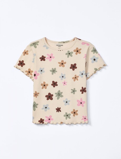 BLUSA INFANTIL ESTAMPADA BEIGE