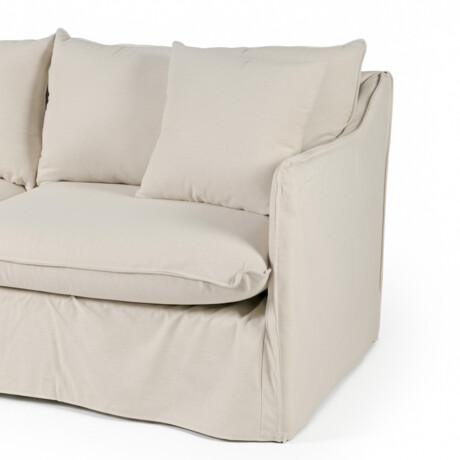 Sofá Snow con Funda - Tela Rústica - 2,5 cuerpos TD5260-1635 (Beige)