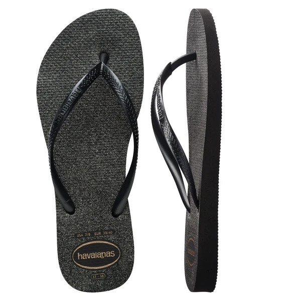 Ojotas Havaianas SLIM GLOSS de Mujer - 4145617 Negro-plata