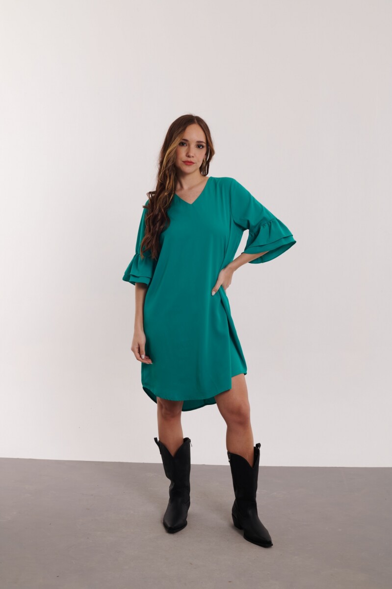 VESTIDO PERLA - VERDE ESMERALDA 