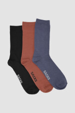 Pack x 3 medias hombre lisas media caña Variante 41