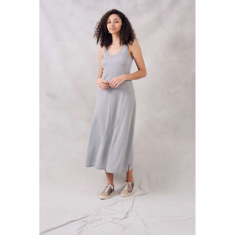 Vestido Lurex Gris Melange