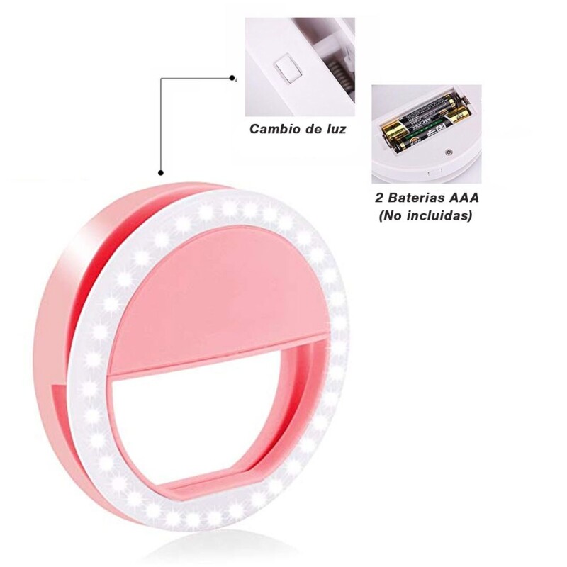 Aro de Luz Led De Selfie Para Celular Rosa Aro de Luz Led De Selfie Para Celular Rosa