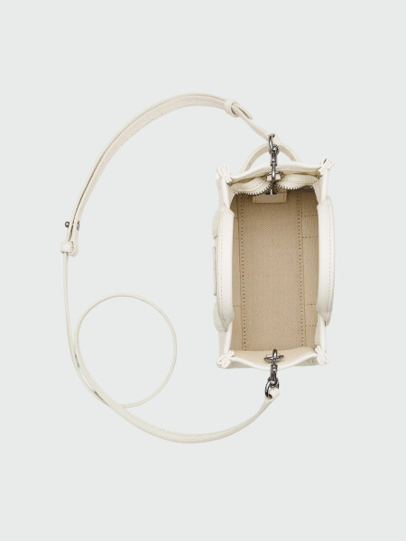 Marc Jacobs - Bolso de cuero, Mini Tote Bag Blanco
