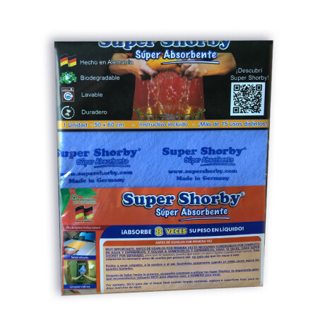 PAÑO SUPER ABSORBENTE AZUL SUPER SHORBY PAÑO SUPER ABSORBENTE AZUL SUPER SHORBY