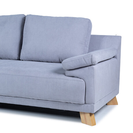 Rinconera Adalia - Tela Microfibra - Chaise izquierdo 12074 (Gris)