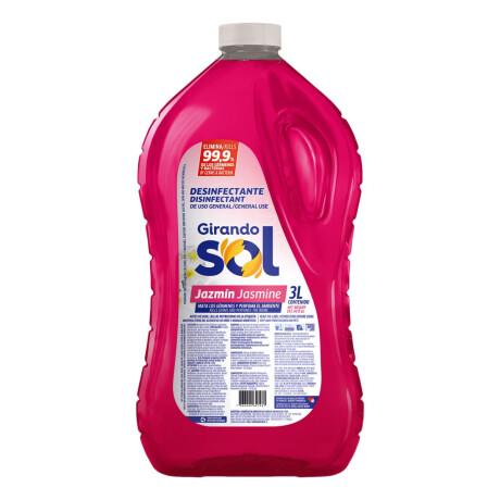 LIMPIADOR LIQUIDO GIRANDO SOL DESINFECTANTE 3 LT JAZMIN LIMPIADOR LIQUIDO GIRANDO SOL DESINFECTANTE 3 LT JAZMIN