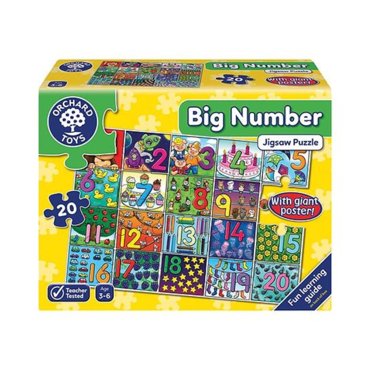 Puzzle Infantil Números y Cantidades 20 Pzs 